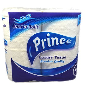 Banrut Rolls Prince Luxury Toilet Tissue 2 Ply 4 Rolls