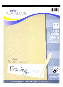 Mead Academie Tracing Paper 9 x 12 Inches 40 Sheets