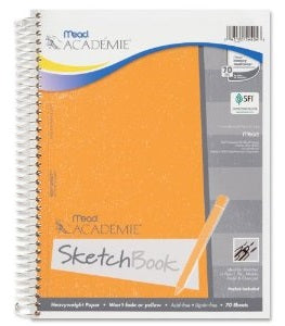 Mead Academie Sketch Book 11 x 8 Inches 70 Sheets