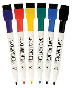 Quartet Mini Dry Erase Markers Assorted x6