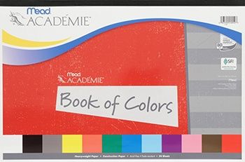 Mead Academie Book Of Colours Heavyweight Paper 18 x 12 Inches - 48 Sheets