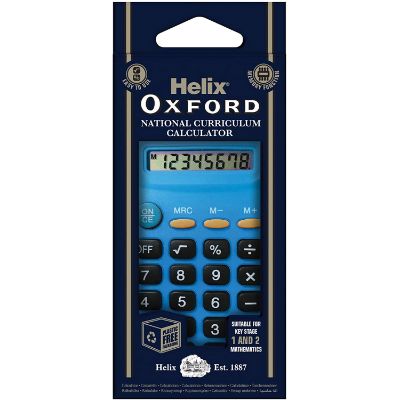 Helix Oxford Basic Calculator - Blue