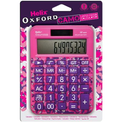 Helix Oxford Basic Calculator - Pink