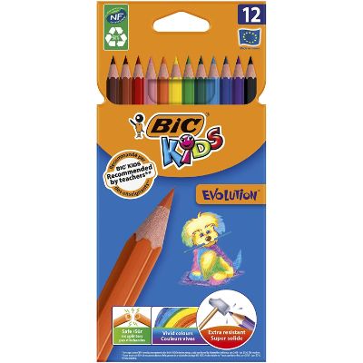 Bic Kids Evolution Tripes Colouring Pencil x12