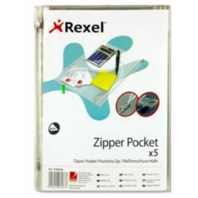 Rexel Zipper Pocket A4 x5