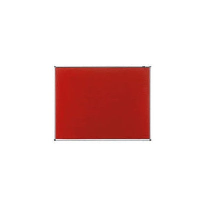 Nobo Basic Aluminium Felt Notice Board 600 x 450 mm - Red