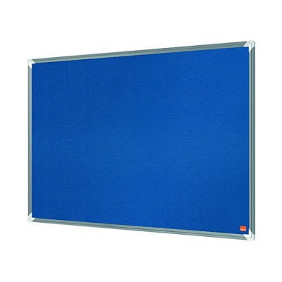 Nobo Felt Notice Board Aluminium Trim 1200 x 1800 - Blue