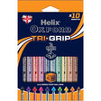 Helix Oxford TriGrip Pens x10