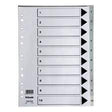 Esselte Divider A4 Polypropolene 1-10 Grey