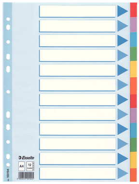 Esselte Divider Card A4 12 Tabs