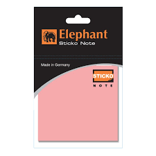 Buy Elephant Sticky Note Standard 1 x 3 Pastel - Pink, Yellow, Violet ...