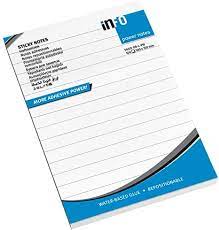Buy Global Notes 100 x 150 mm White Sticky Notes Ruled 100 Sheets ...