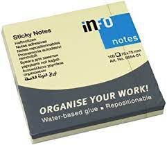 Global Notes 125 x 75 mm Sticky Notes 100 Sheets - Yellow