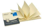 Global Notes 75 x 75 mm Z-Notes Sticky Notes With Z-Folding 100 Sheets - Yellow
