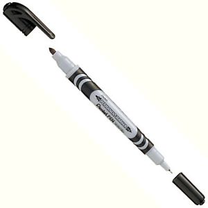 Pentel Permanent Marker Twin Tip Black