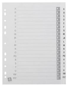 Polypropylene Divider A-Z Tabs Grey A4