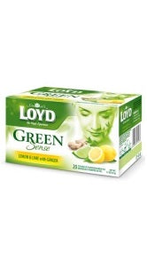 Loyd Green Sense Lemon & Lime With Ginger Flavour 34 g x20
