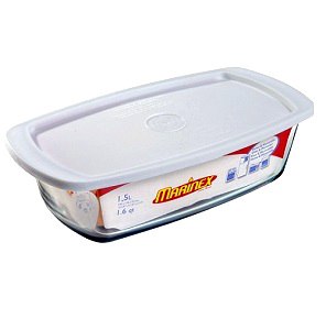 Marinex Pratica Loaf Dish & Plastic Lid 27.6 x 13 x 5.9 cm