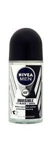 Nivea Anti-Perspirant Deodorant Roll On Invisible Black & White For Men 50 ml