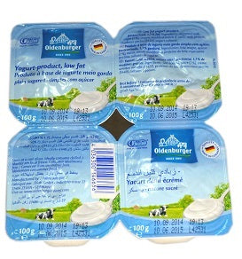 Oldenburger Yoghurt Plain Low Fat 100 g x4
