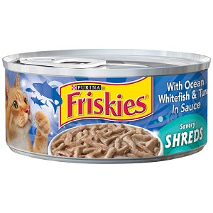 Friskies Savoury Shreds Ocean Whitefish & Tuna In Sauce 156 g