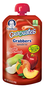 Gerber Graduates Grabbers Apple, Pear & Peach 125 g
