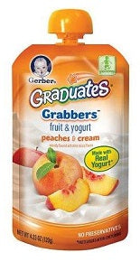 Gerber Graduates Grabbers Fruit & Yogurt Peaches & Cream 125 g