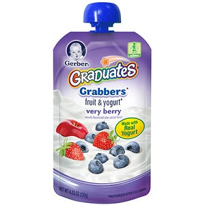 Buy Gerber Graduates Grabbers Fruit Yogurt Very Berry 120 g in