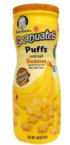 Gerber Graduates Puff Cereal Snack Banana 42 g