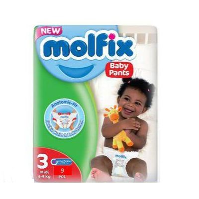 Molfix Baby Pants Size 3 Midi 4-9 kg x9