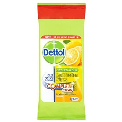 Dettol Multi Action Citrus Zest Large Wipes x20