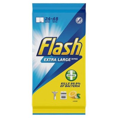 Flash Anti-Bacterial Extra Large Wipes