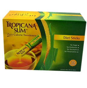 Tropicana Slim Zero-Calorie Sweetener Diet Sticks 25 Sachets