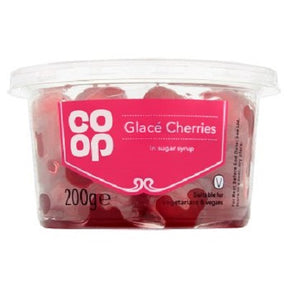 Co-Op Glace Cherries In Sugar Syrup 200 g