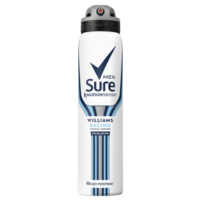 Sure Anti-Perspirant Deodorant Spray Men Motion Sense Williams Racing 250 ml