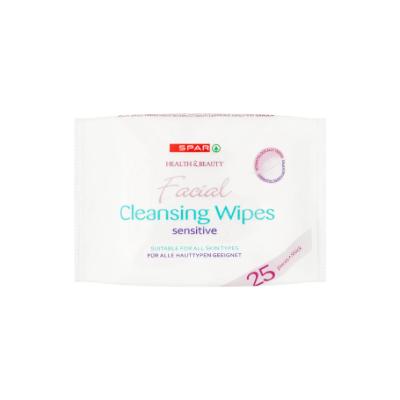 Spar Health & Beauty Facial Cleansing Wipes Sensitive x25