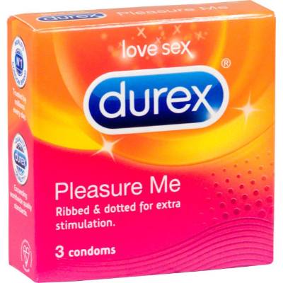Durex Pleasure Me Condoms Ribbed & Dotted x3