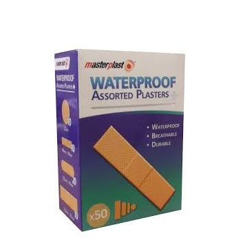 Masterplast Waterproof Assorted Plasters x50