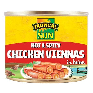 Tropical Sun Chicken Viennas Hot & Spicy In Brine 200 g