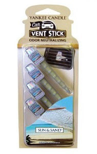 Yankee Candle Car Vent Stick Sun & Sand x4
