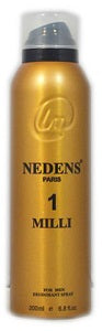 Nedens Deodorant Body Spray Paris 1 Milli For Men 200 ml