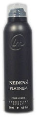 Nedens Deodorant Body Spray Platinum Pour Homme 200 ml
