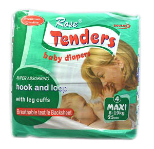 Boulos Rose Tenders Baby Diapers Maxi 8-19 kg x25