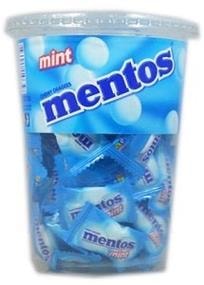 Mentos Chewy Dragees Mint Cup 280 g x80