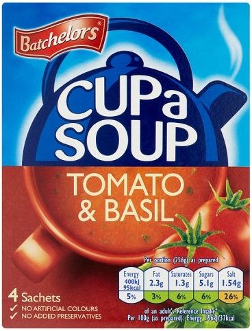 Batchelors Cup A Soup Tomato & Basil 104 g