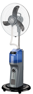 Scanfrost Mist Rechargeable Fan With Remote 16 Inches SFRF161K
