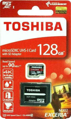 Toshiba Micro SD Card Class 4 With Adaptor M203 THN-M203K1280E4 128 GB