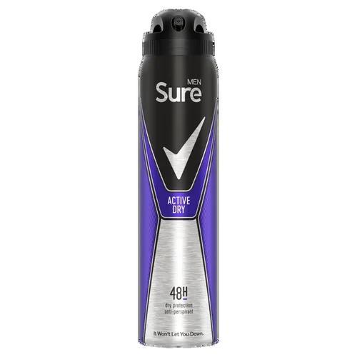 Sure Anti-Perspirant Deodorant Spray Men Active Dry 250 ml