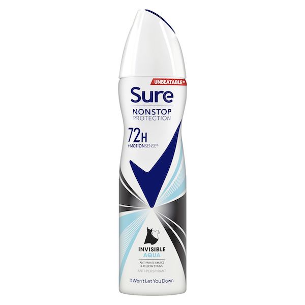 Sure Anti-Perspirant Deodorant Spray Invisible Aqua 250 ml