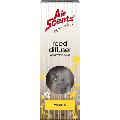 Air Scents Reed Diffuser With Rattan Sticks Vanilla 35 ml